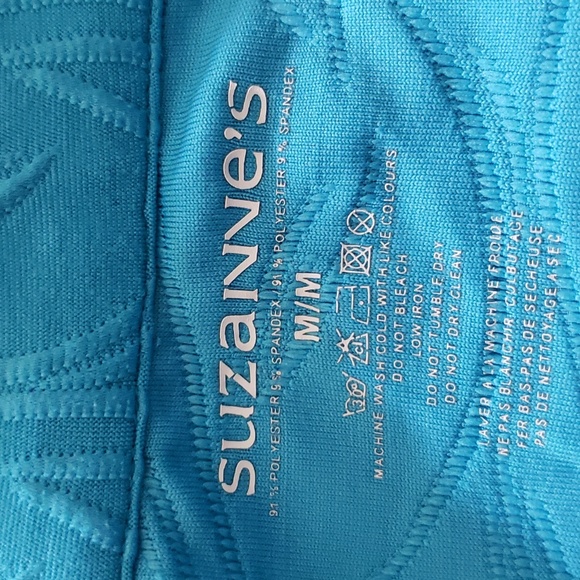 (M) Suzanne's Solid Color Collared Textured Athleisure Top Golf Sporty - Picture 3 of 7